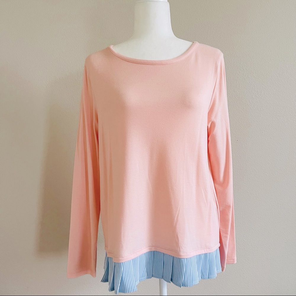 🌹 NWOT JCrew Pink and Blue Blouse